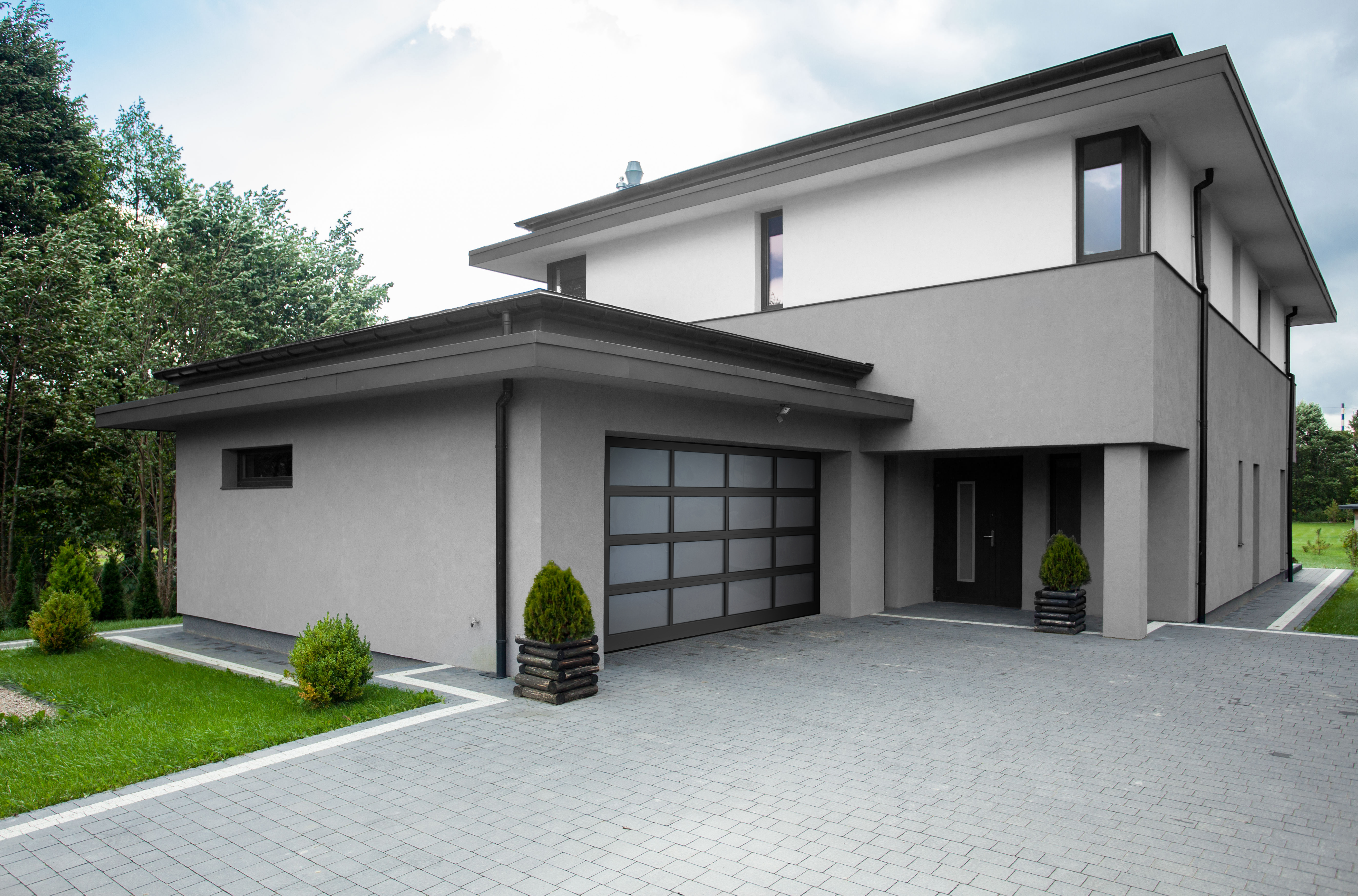Residential Aluminum 360 Series installed garage door reference